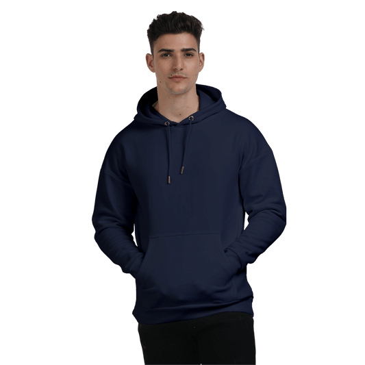 NAVY BLUE HOODED SWEATSHIRT