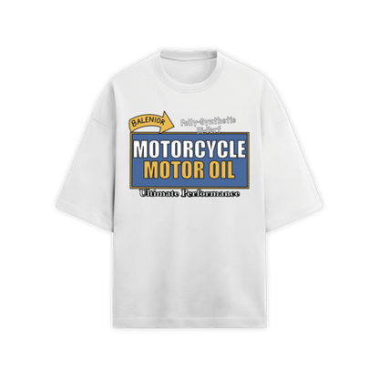 WHITE MOTORCYCLE MOTOR T-SHIRT