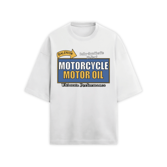 WHITE MOTORCYCLE MOTOR T-SHIRT