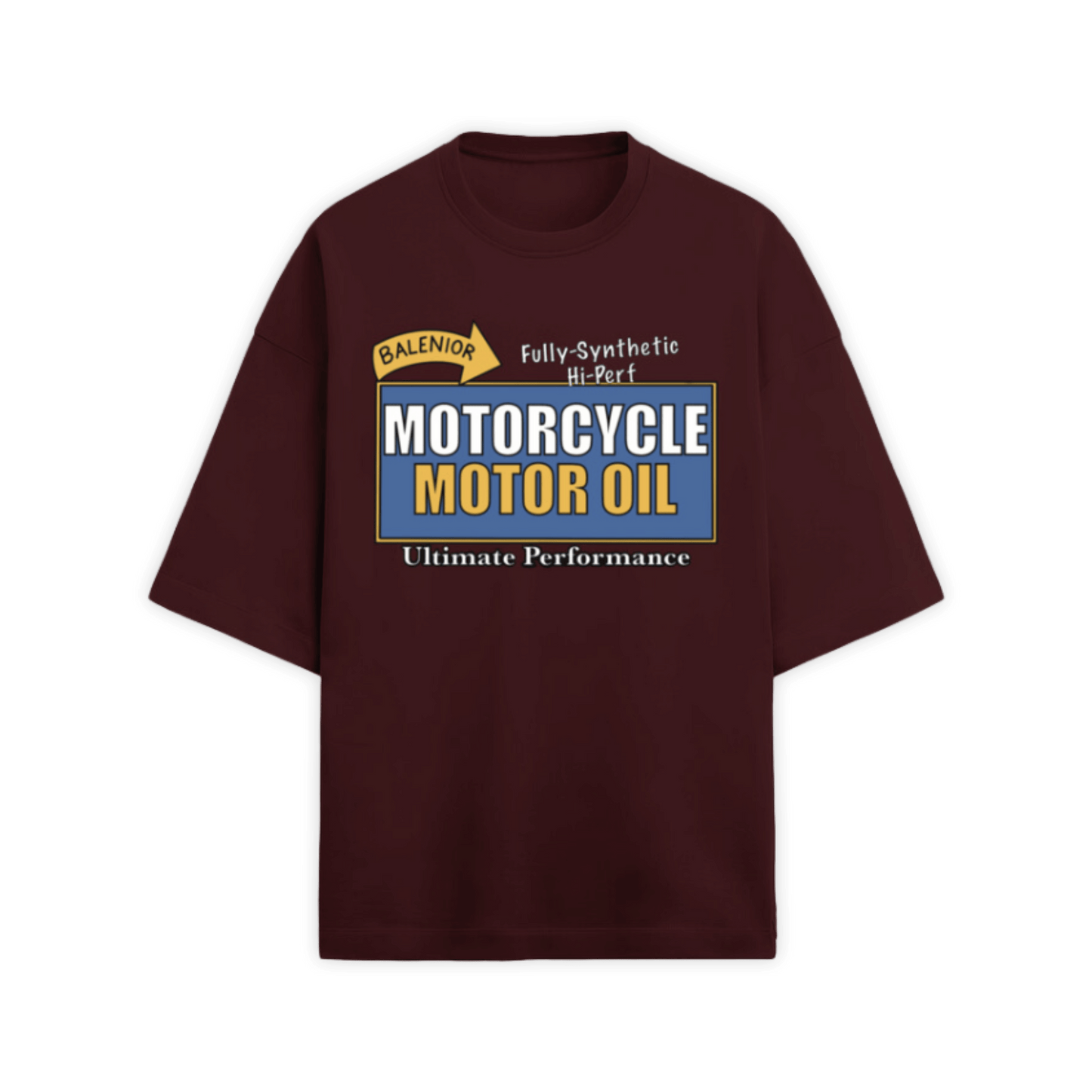 MAROON MOTORCYCLE MOTOR T-SHIRT