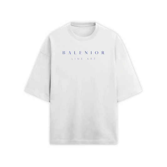 WHITE LINE ART T-SHIRT