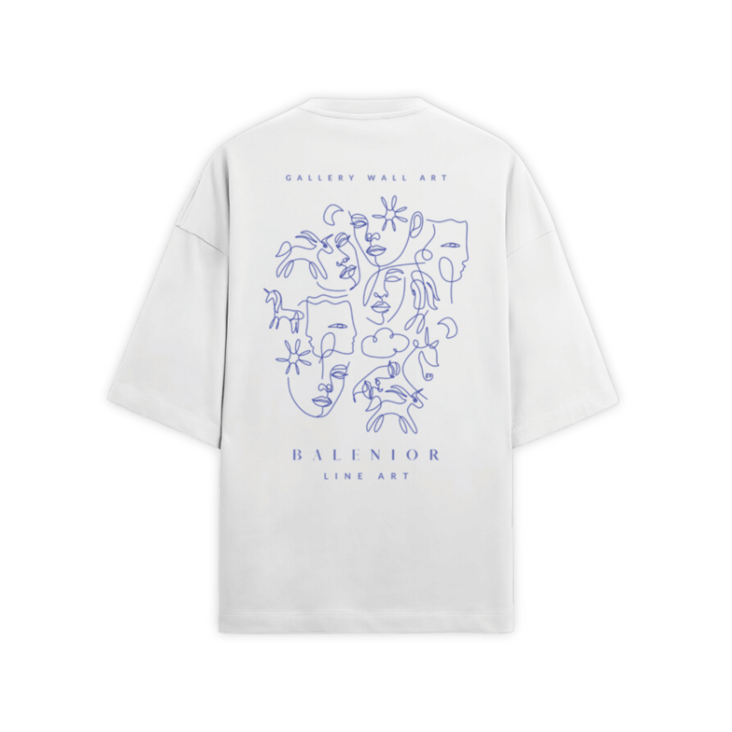 WHITE LINE ART T-SHIRT