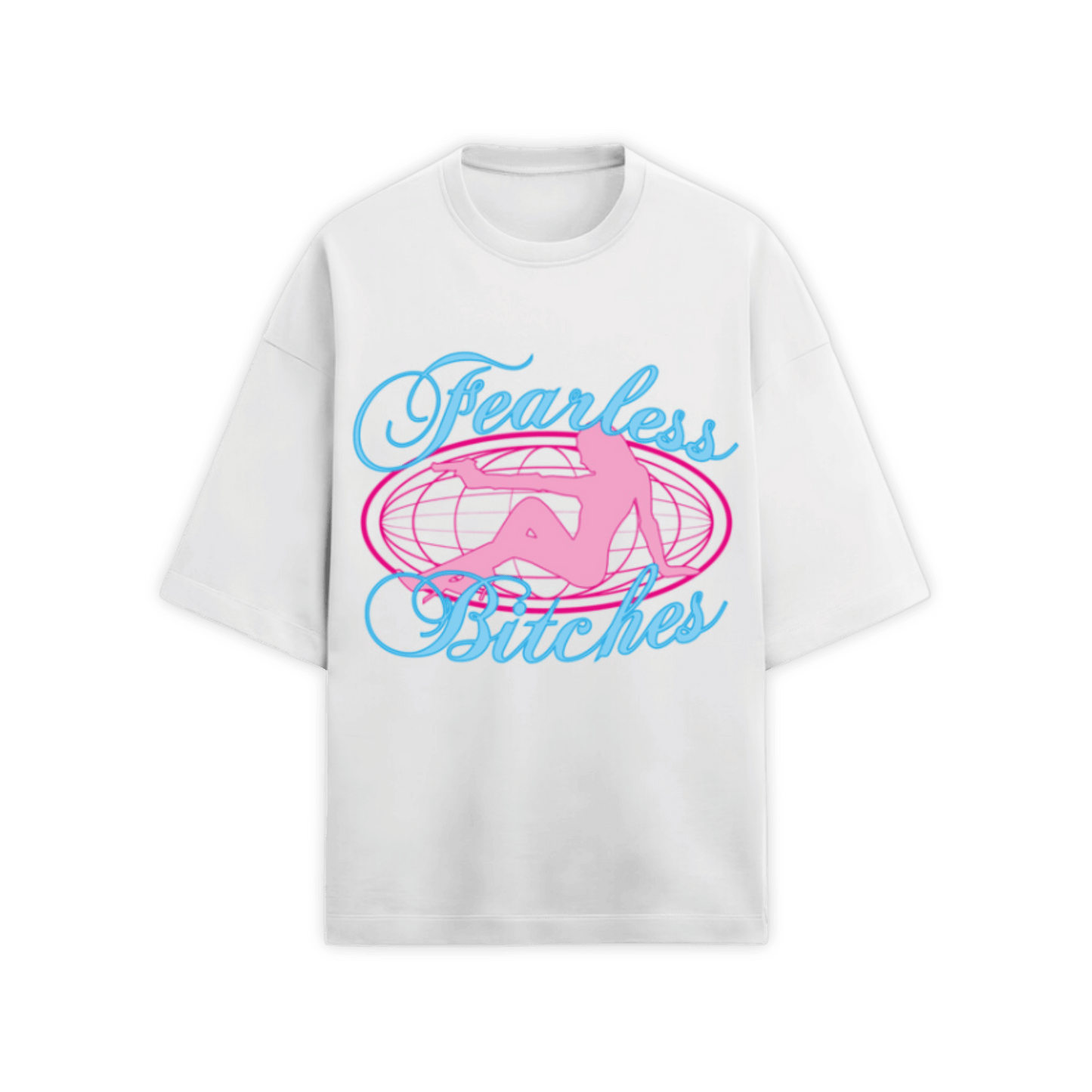 WHITE FEARLESS BITCHES TEE