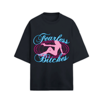 NAVY BLUE FEARLESS BITCHES TEE