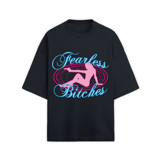 NAVY BLUE FEARLESS BITCHES TEE