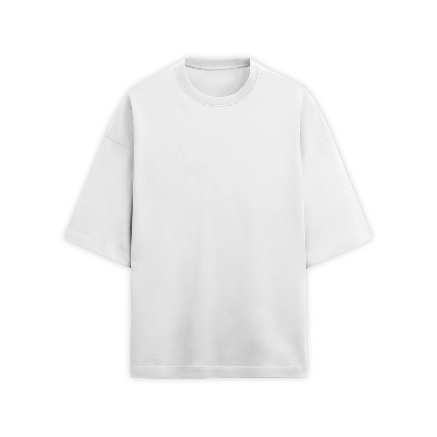 WHITE PLAIN OVERSIZED T-SHIRT