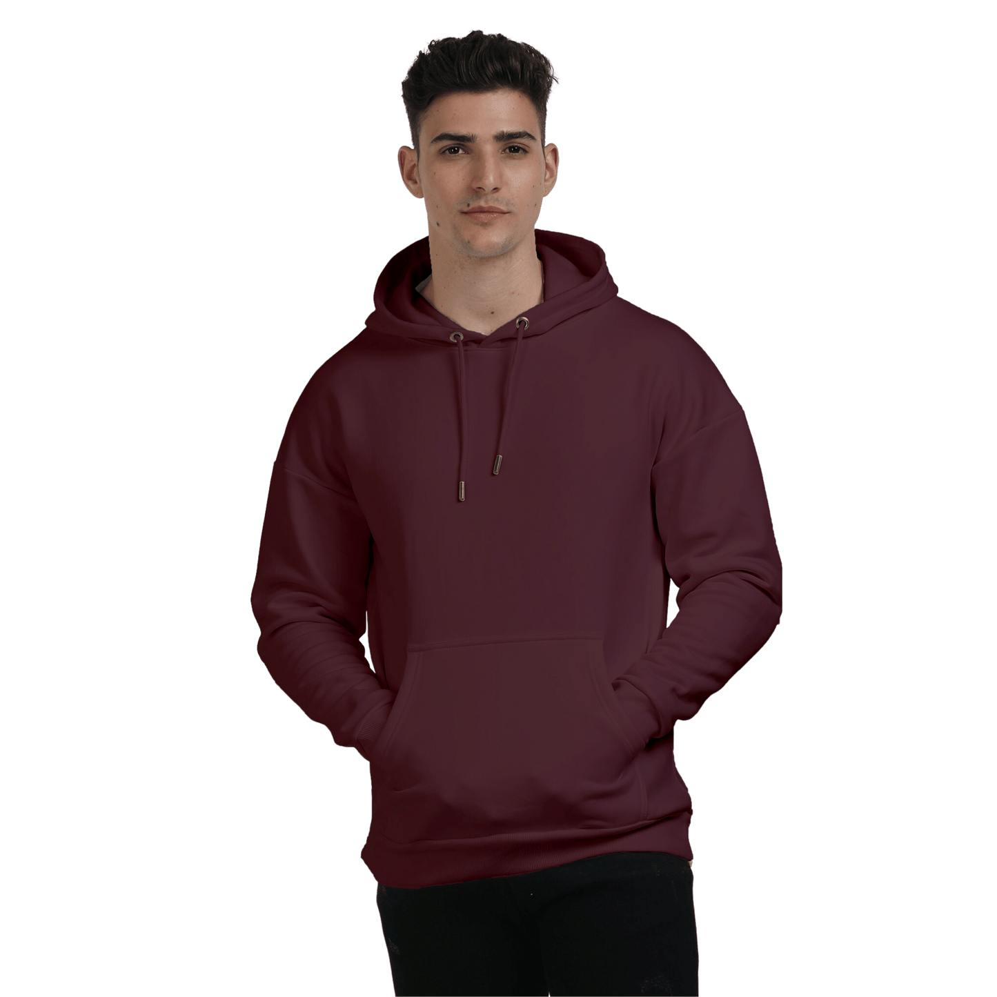 MAROON HOODED SWEATSHIRT