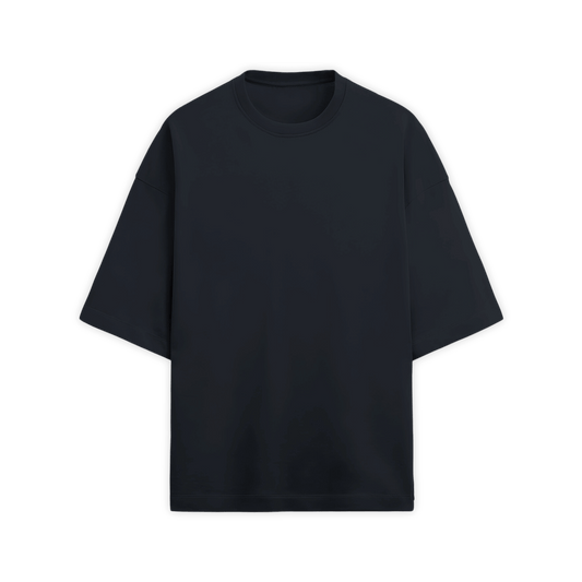 NAVY BLUE PLAIN OVERSIZED T-SHIRT